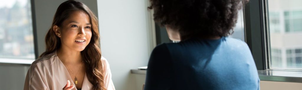 Meeting between two women